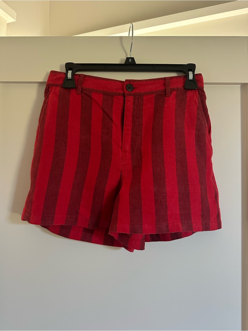 Madewell Red Striped Women's Shorts